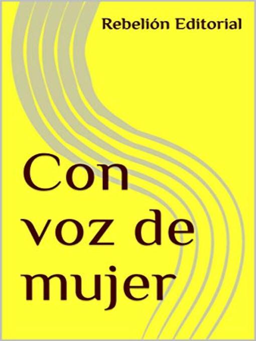 Cover image for Con voz de mujer